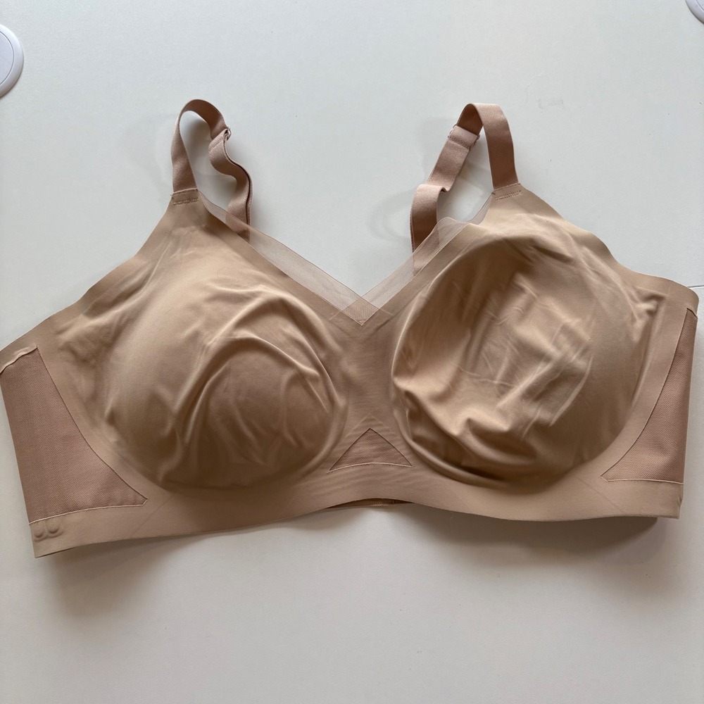 HONEYLOVE 2X Sculpting Bra‎ Tan Support Smoothing Wireless Full Coverage